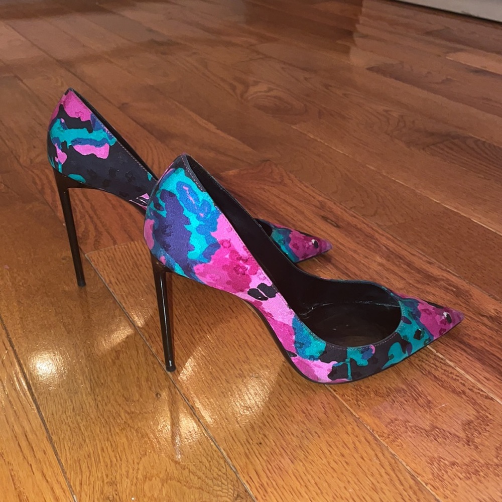 Saint Laurent Zoe floral pumps